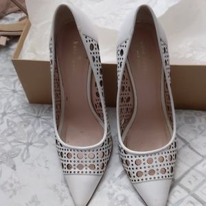 Kate Spade All white pumps
